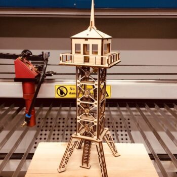 Intra απο ξύλο plywood 3mm-4mm πάχος - Στρατιωτικός Πύργος Παρατήρησης 3d ξύλινο μοντέλο Δίασταση 30x30 cm Intraeaxys-6o3y6q37 - Image 3