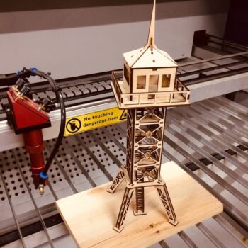 Intra απο ξύλο plywood 3mm-4mm πάχος - Στρατιωτικός Πύργος Παρατήρησης 3d ξύλινο μοντέλο Δίασταση 30x30 cm Intraeaxys-6o3y6q37 - Image 4