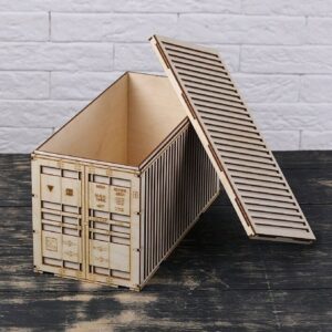 Intra απο ξύλο plywood 3mm-4mm πάχος - Τρισδιάστατο μοντέλο εμπορευματοκιβωτίου αποστολής Δίασταση 30x30 cm Intraeaxys-lopqjx67