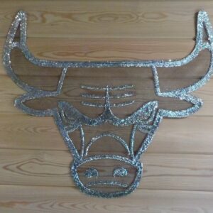 Intra απο ξύλο plywood 3mm-4mm πάχος - Τέχνη τοίχου ταύρου Δίασταση 30x30 cm Intraeaxys-67wlnvl1