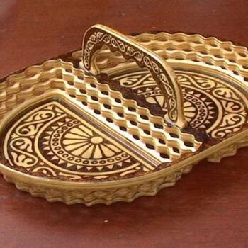 Intra απο ξύλο plywood 3mm-4mm πάχος - Διακοσμητικό πιάτο καλάθι με χερούλι Δίασταση 30x30 cm Intraeaxys-6o3yjvk7 - Image 1