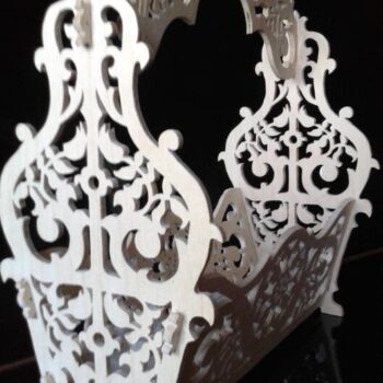 Intra απο ξύλο plywood 3mm-4mm πάχος - Καλάθι με λαβή Planter Flower Box Δίασταση 30x30 cm Intraeaxys-91jdx841 - Image 1