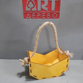 Intra απο ξύλο plywood 3mm-4mm πάχος - Κρεμαστό καλάθι λουλουδιών Δίασταση 30x30 cm Intraeaxys-e1gkn98o - Image 1