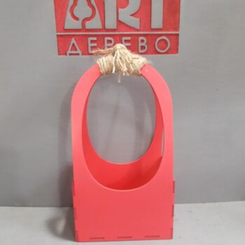 Intra απο ξύλο plywood 3mm-4mm πάχος - Ξύλινο καλάθι λουλουδιών Δίασταση 30x30 cm Intraeaxys-eoxl30qo - Image 1