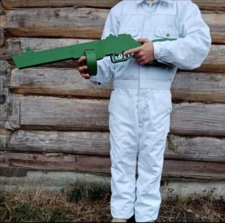 Intra απο ξύλο plywood 3mm-4mm πάχος - PPSh-41 Submachine Gun 3D Ξύλινο παζλ Δίασταση 30x30 cm Intraeaxys-m1d64md7