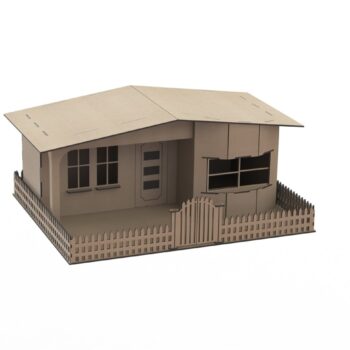 Intra απο ξύλο plywood 3mm-4mm πάχος - Πρότυπο ξύλινο σπίτι Δίασταση 40x50 cm Intraeaxys-eo0qkr91 - Image 1