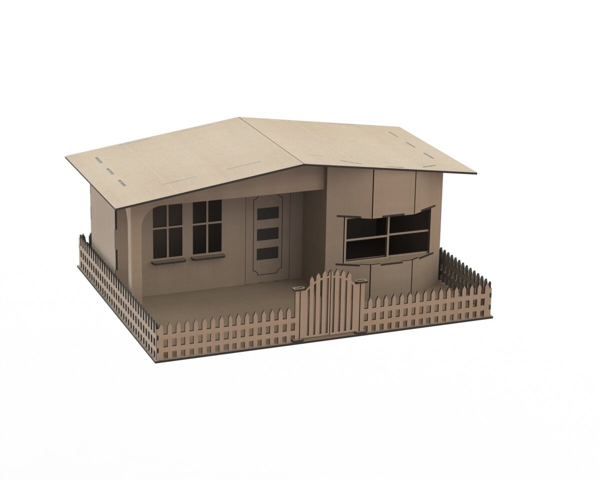 Intra απο ξύλο plywood 3mm-4mm πάχος - Πρότυπο ξύλινο σπίτι Δίασταση 40x50 cm Intraeaxys-eo0qkr91