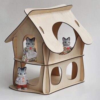 Intra απο ξύλο plywood 3mm-4mm πάχος - Πρότυπο σπιτιών Δίασταση 30x30 cm Intraeaxys-r7vmp827 - Image 1