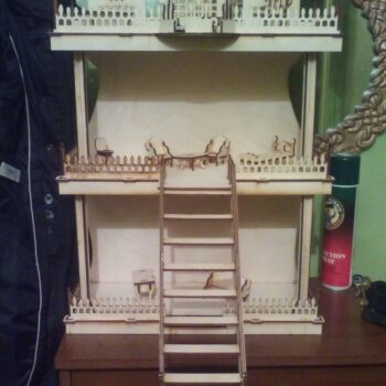 Intra απο ξύλο plywood 3mm-4mm πάχος - Πρότυπο μοτίβο σπιτιών κούκλας Δίασταση 30x30 cm Intraeaxys-r1z2qln1 - Image 1