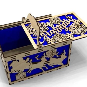 Intra απο ξύλο plywood 3mm-4mm πάχος - Πρότυπο κουτιού παραμονής Χριστουγέννων Δίασταση 30x30 cm Intraeaxys-e1gknqdo - Image 1