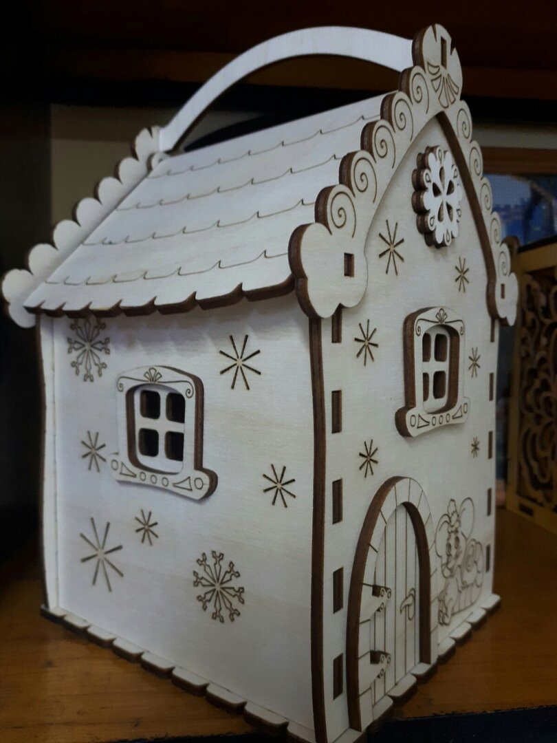Intra απο ξύλο plywood 3mm-4mm πάχος - Candy Box Mouse House Δίασταση 40x50 cm Intraeaxys-zo9ye5w7