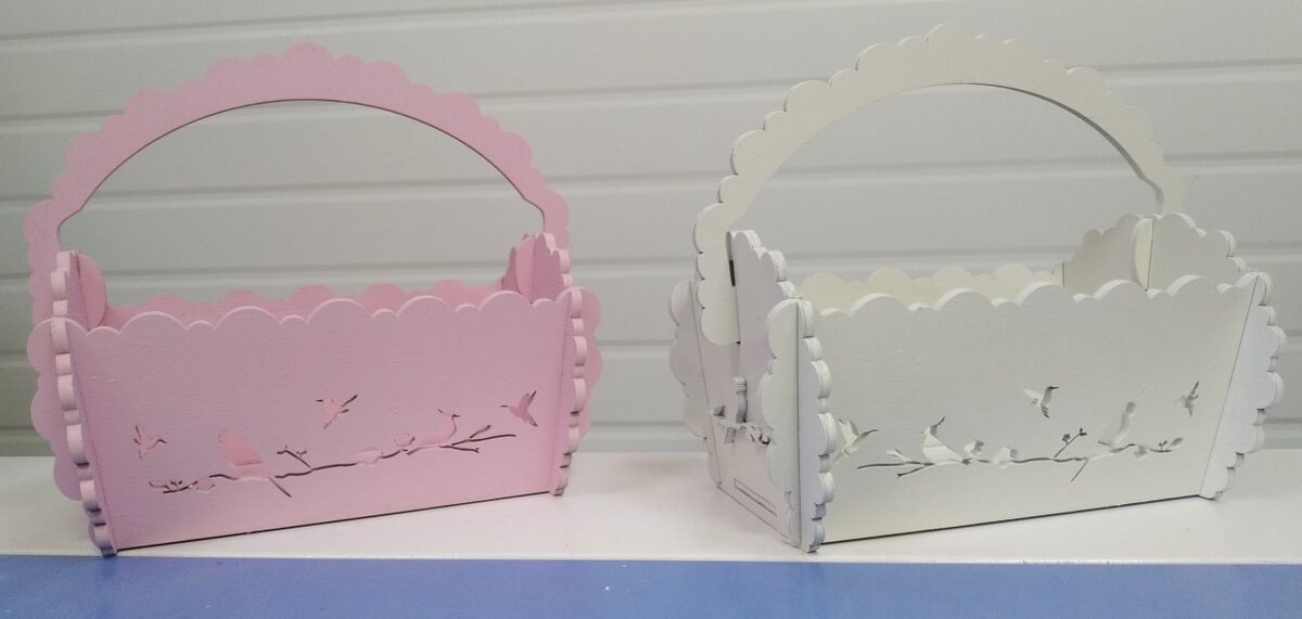 Intra απο ξύλο plywood 3mm-4mm πάχος - Καλάθι λουλουδιών κολιμπρί Δίασταση 30x30 cm Intraeaxys-67wl3j31