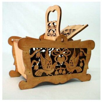 Intra απο ξύλο plywood 3mm-4mm πάχος - Αρχείο PDF προτύπου CNC με αρθρωτό καλάθι Δίασταση 30x30 cm Intraeaxys-eo204337 - Image 1