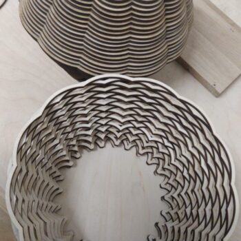 Intra απο ξύλο plywood 3mm-4mm πάχος - Ξύλινο Διακοσμητικό Καλάθι Δίασταση 30x30 cm Intraeaxys-r1z2g021 - Image 1