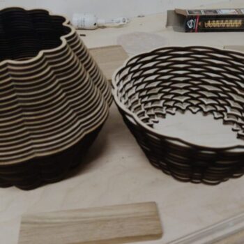 Intra απο ξύλο plywood 3mm-4mm πάχος - Ξύλινο Διακοσμητικό Καλάθι Δίασταση 30x30 cm Intraeaxys-r1z2g021 - Image 3