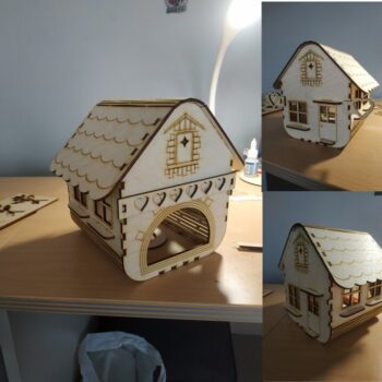 Intra απο ξύλο plywood 3mm-4mm πάχος - Μικρό Ξύλινο Σπίτι Δίασταση 40x50 cm Intraeaxys-eo204yq7 - Image 1