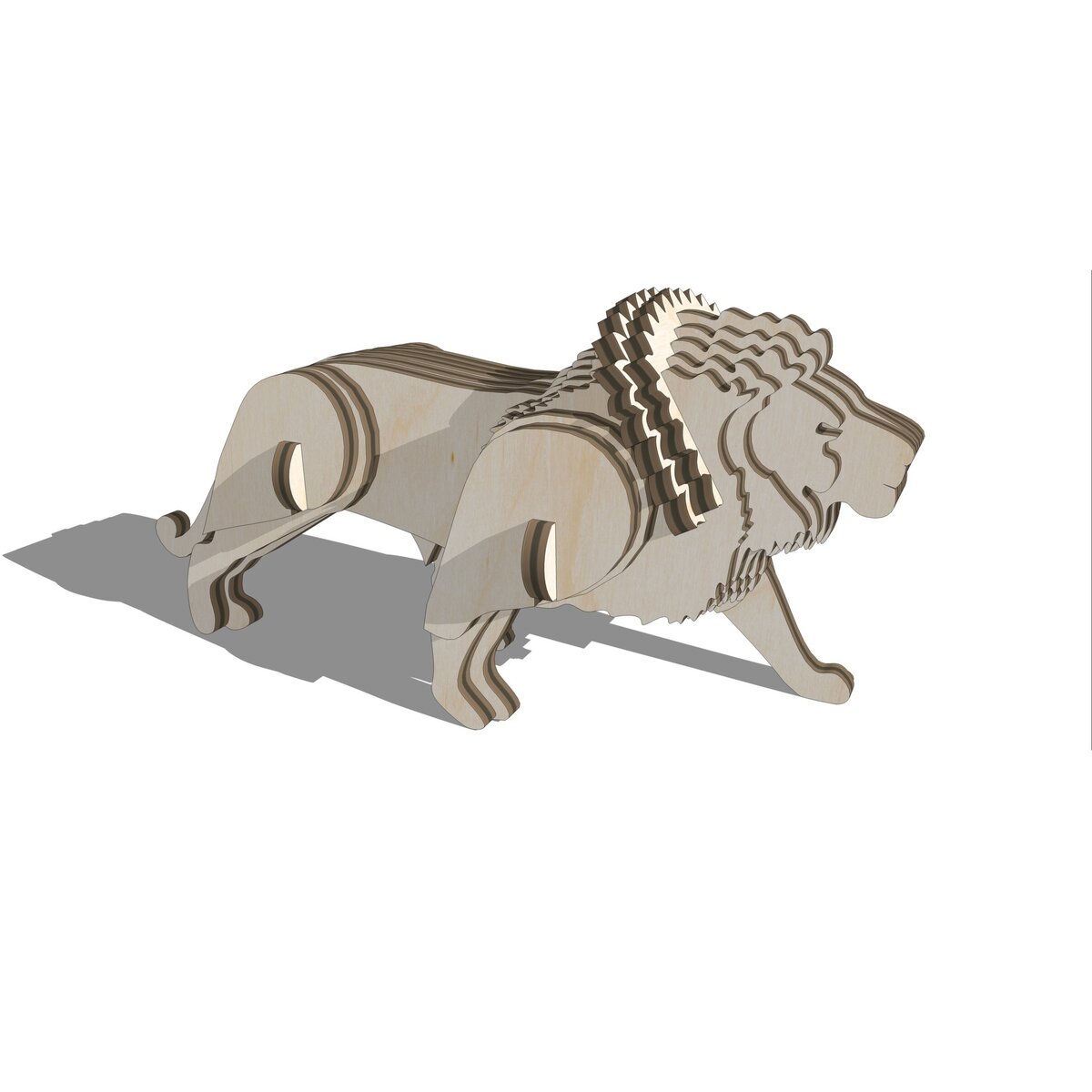 Intra απο ξύλο plywood 3mm-4mm πάχος - Lion 3D παζλ Δίασταση 30x30 cm Intraeaxys-joedlvn1