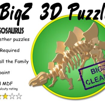 Intra απο ξύλο plywood 3mm-4mm πάχος - Stegosaurus 3D Puzzle Δίασταση 30x30 cm Intraeaxys-lopqemk7 - Image 1