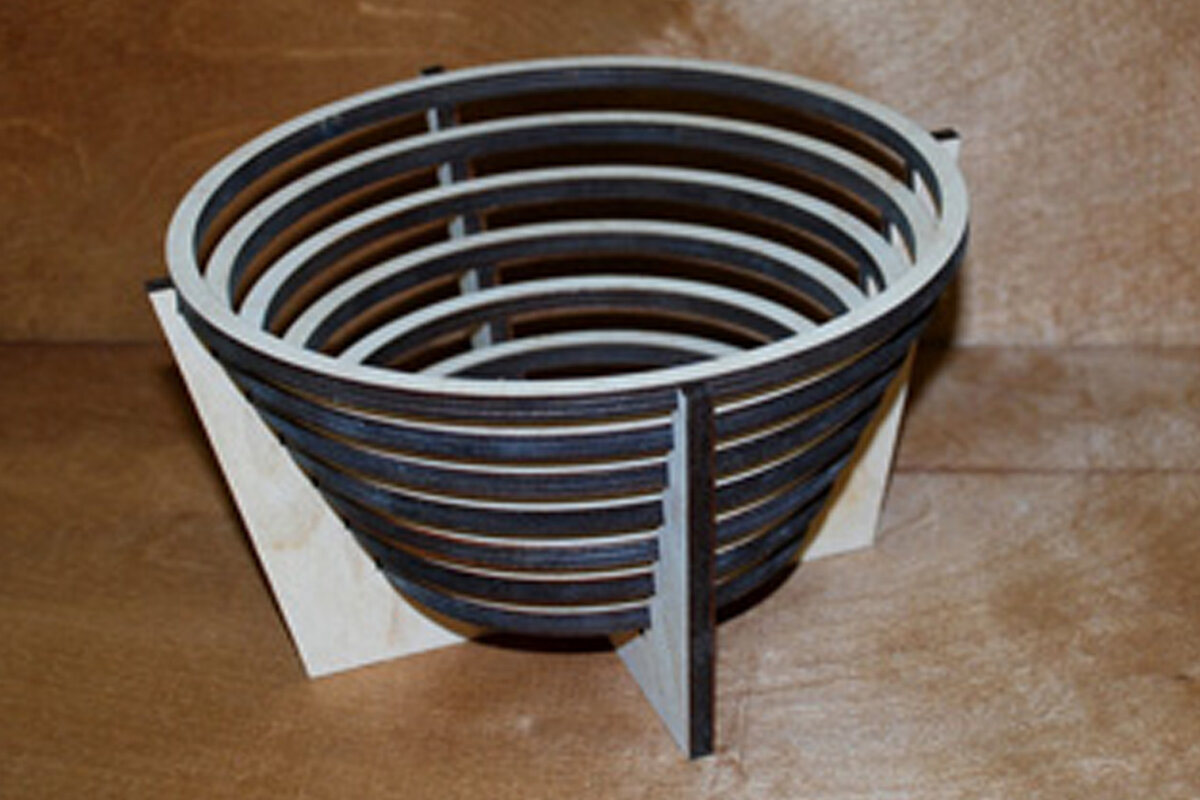 Intra απο ξύλο plywood 3mm-4mm πάχος - Ξύλινο διακοσμητικό βάζο Δίασταση 30x30 cm Intraeaxys-eo4qd587