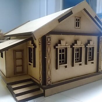 Intra απο ξύλο plywood 3mm-4mm πάχος - Ξύλινο Χωριό Σπίτι Δίασταση 40x50 cm Intraeaxys-6o3y6yr7 - Image 1