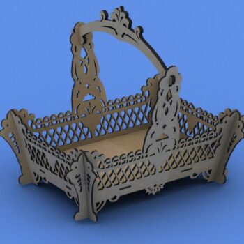 Intra απο ξύλο plywood 3mm-4mm πάχος - Korzinka (Καλάθι) Δίασταση 30x30 cm Intraeaxys-pok4p81j - Image 1