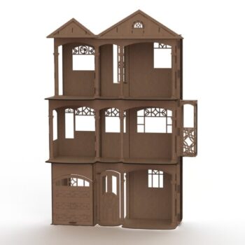 Intra απο ξύλο plywood 3mm-4mm πάχος - Lasercut του σπιτιού της Barbie Δίασταση 30x30 cm Intraeaxys-075g2moz - Image 1