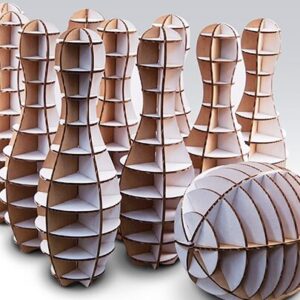 Intra απο ξύλο plywood 3mm-4mm πάχος - Καρφίτσες μπόουλινγκ Δίασταση 30x30 cm Intraeaxys-joedge81