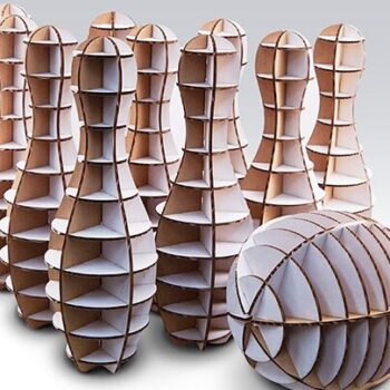 Intra απο ξύλο plywood 3mm-4mm πάχος - Καρφίτσες μπόουλινγκ Δίασταση 30x30 cm Intraeaxys-joedge81 - Image 1