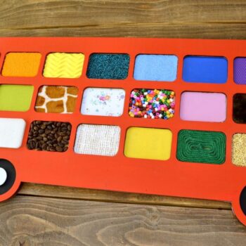 Intra απο ξύλο plywood 3mm-4mm πάχος - Λεωφορείο απτικό παιχνίδι Touch And Match Game Δίασταση 30x30 cm Intraeaxys-joedzj51 - Image 4