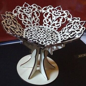 Intra απο ξύλο plywood 3mm-4mm πάχος - Ξύλινο καλάθι καραμελών φρουτιέρα με βάση Δίασταση 30x30 cm Intraeaxys-ro6y4d27 - Image 1