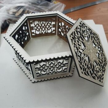 Intra απο ξύλο plywood 3mm-4mm πάχος - Ξύλινο εξάγωνο ανοιχτό κουτί 3mm Δίασταση 30x30 cm Intraeaxys-pok3d387 - Image 3