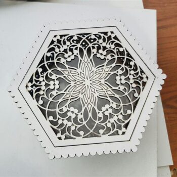 Intra απο ξύλο plywood 3mm-4mm πάχος - Ξύλινο εξάγωνο ανοιχτό κουτί 3mm Δίασταση 30x30 cm Intraeaxys-pok3d387 - Image 4