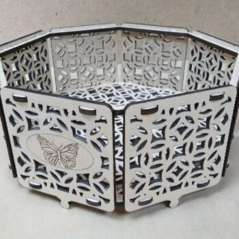 Intra απο ξύλο plywood 3mm-4mm πάχος - Ξύλινο οκτάγωνο κουτί αποθήκευσης θήκη Διακοσμητικό κουτί συσκευασίας Δίασταση 30x30 cm Intraeaxys-yon0dkk7 - Image 1