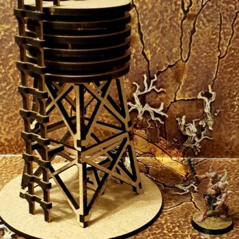 Intra απο ξύλο plywood 3mm-4mm πάχος - Wodden Water Tower Δίασταση 30x30 cm Intraeaxys-voq2y66o - Image 1