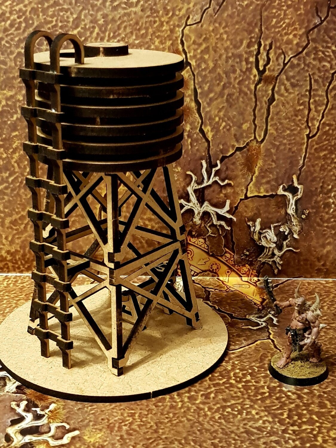 Intra απο ξύλο plywood 3mm-4mm πάχος - Wodden Water Tower Δίασταση 30x30 cm Intraeaxys-voq2y66o