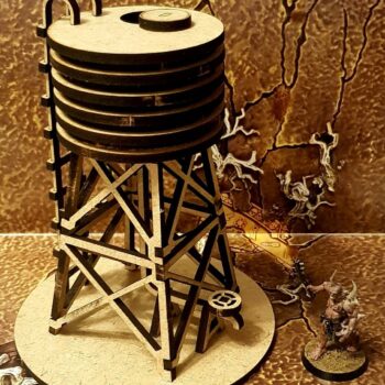 Intra απο ξύλο plywood 3mm-4mm πάχος - Wodden Water Tower Δίασταση 30x30 cm Intraeaxys-voq2y66o - Image 4