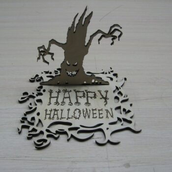 Intra απο ξύλο plywood 3mm-4mm πάχος - Happy Halloween Stand Δίασταση 30x30 cm Intraeaxys-d1lvyyyo - Image 1