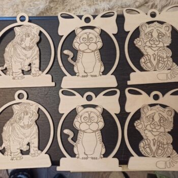 Intra απο ξύλο plywood 3mm-4mm πάχος - Διακοσμητικά Tiger & Bear Ξύλινα παιχνίδια Δίασταση 30x30 cm Intraeaxys-eoxlnpxo - Image 3