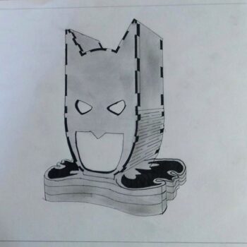 Intra απο ξύλο plywood 3mm-4mm πάχος - Νυχτερινό φωτιστικό Batman Head Lamp Δίασταση 30x30 cm Intraeaxys-joed50d1 - Image 1