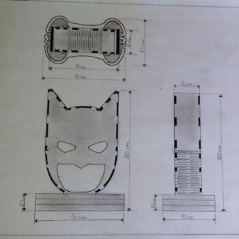 Intra απο ξύλο plywood 3mm-4mm πάχος - Νυχτερινό φωτιστικό Batman Head Lamp Δίασταση 30x30 cm Intraeaxys-joed50d1 - Image 4