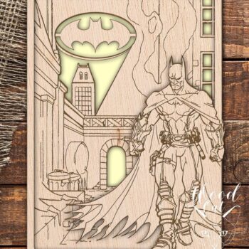 Intra απο ξύλο plywood 3mm-4mm πάχος - Πρότυπο Dark Knight Batman Δίασταση 30x30 cm Intraeaxys-lopq5ek7 - Image 1