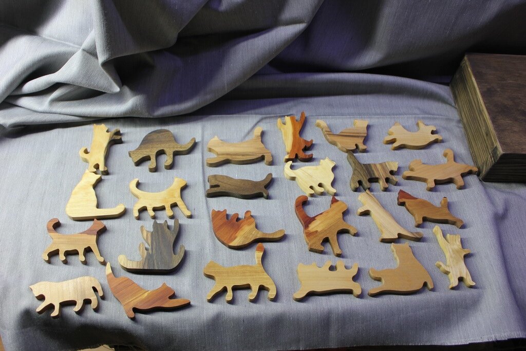 Intra απο ξύλο plywood 3mm-4mm πάχος - Πρότυπο ξύλινων γατών Δίασταση 30x30 cm Intraeaxys-zo9yppr7