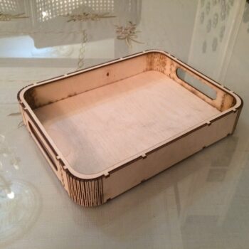 Intra απο ξύλο plywood 3mm-4mm πάχος - Ξύλινος δίσκος με χερούλια Δίασταση 30x30 cm Intraeaxys-pok3lzk7 - Image 1