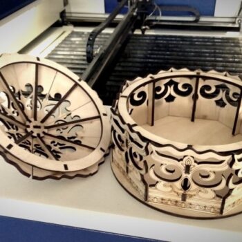 Intra απο ξύλο plywood 3mm-4mm πάχος - Διακοσμητικό Ξύλινο Καλάθι Με Καπάκι Δίασταση 30x30 cm Intraeaxys-67wldrl1 - Image 3