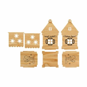 Intra απο ξύλο plywood 3mm-4mm πάχος - Χαραγμένο σπίτι Δίασταση 40x50 cm Intraeaxys-r7vmzw27 - Image 1