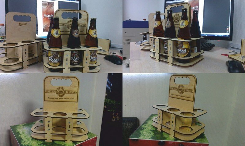 Intra απο ξύλο plywood 3mm-4mm πάχος - Πιείτε το Caddy με τη λαβή Δίασταση 30x30 cm Intraeaxys-lopq0n67