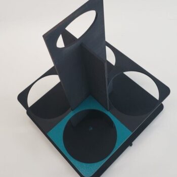 Intra απο ξύλο plywood 3mm-4mm πάχος - 4 φλιτζάνια Coffee Caddy Δίασταση 30x30 cm Intraeaxys-r7vmn027 - Image 3