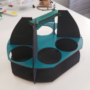 Intra απο ξύλο plywood 3mm-4mm πάχος - 6 Φλιτζάνια Coffee Caddy 3mm Δίασταση 30x30 cm Intraeaxys-pok39n97 - Image 1