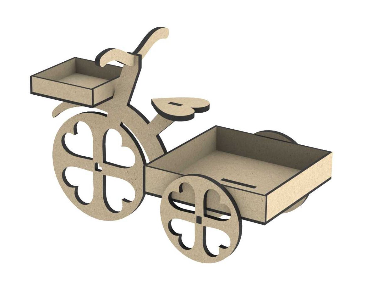 Intra απο ξύλο plywood 3mm-4mm πάχος - Κουτί λουλουδιών από κόντρα πλακέ τρίκυκλο με καρδιές Δίασταση 30x30 cm Intraeaxys-51rrzdv1