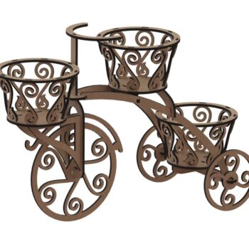 Intra απο ξύλο plywood 3mm-4mm πάχος - Ξύλινο Tricycle Decrative Flower Box 6mm Δίασταση 30x30 cm Intraeaxys-joed0861 - Image 1
